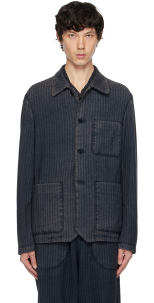 Barena - Navy Visal Renga Overshirt