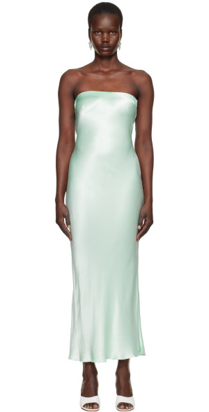 green emerald velvet dress Bec + Bridge | Emilia Strapless Dress - Green