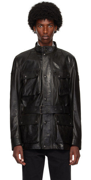 Belstaff - Black Trialmaster Panther Leather Jacket