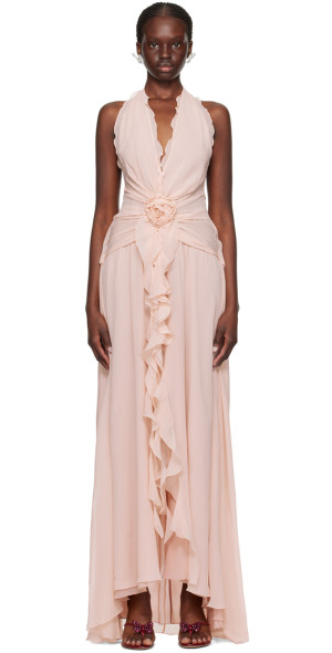 Blumarine - Pink Ruffles Maxi Dress