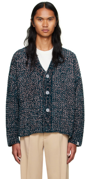 Bonsai - Green & Pink Buttoned Cardigan