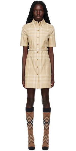 Burberry - Beige Check Minidress