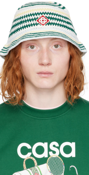 Casablanca Multicolor Monogram Bucket Hat | Designer Statement Hat | Unisex 15994218~blue_0.jpg main image 2
