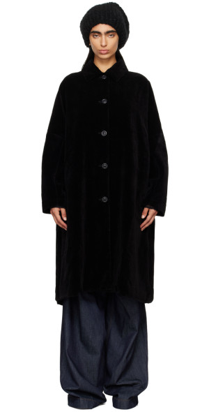 CASEY CASEY - Black Big Blobby Linvel Coat