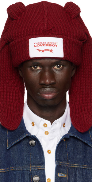 Charles Jeffrey LOVERBOY - SSENSE Exclusive Burgundy Chunky Rabbit