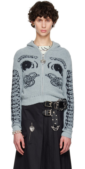 Chopova Lowena - Bleu Knot Eye Cardigan