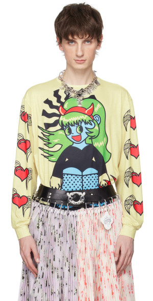 Chopova Lowena - Off-White Lady In Love Long Sleeve T-Shirt