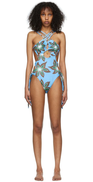 Chopova Lowena - SSENSE Exclusive Blue One-Piece Swimsuit