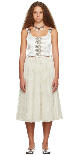 off shoulder sheer dress Nox Anabel E441 Size 4, 14 Off the shoulder Sheer Lace Wedding Dress Slit Overskirt Bridal Gown Boho 14 / White/Champagne
