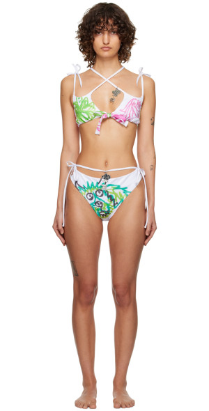 Chopova Lowena - White Double Delight Lamb Bikini