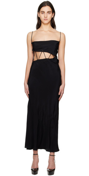 Christopher Esber - Black Disconnect Midi Dress