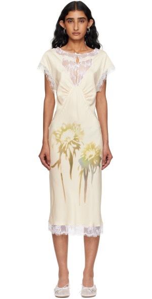 collina strada satin floral dress Collina Strada - Ritual Dress - Light Chrysanthemum