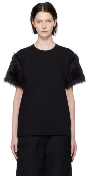 Comme des Garçons Homme Plus - Black Faux-Fur T-Shirt
