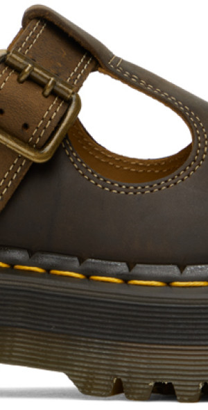 Dr. Martens - Brown Bethan Arc Leather Platform Mary Jane Oxfords