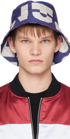 Dries Van Noten - Blue Logo Bucket Hat