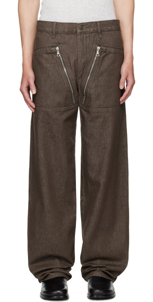 Dries Van Noten - Brown Paneled Jeans