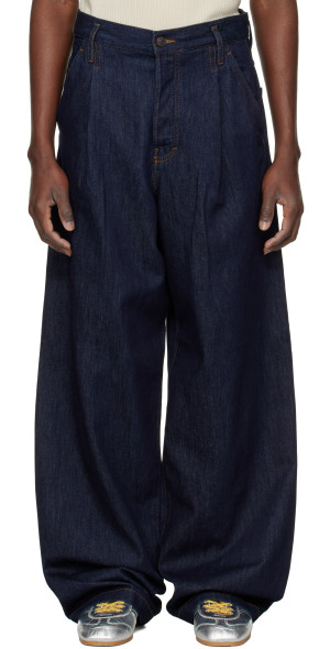Dries Van Noten - Indigo Pleated Jeans