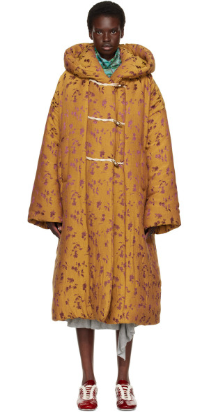 Dries Van Noten - Yellow & Purple Floral Coat