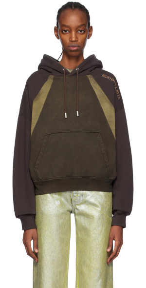 Eckhaus Latta - Brown Printed Hoodie