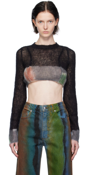 Eckhaus Latta - Gray Composition Sweater