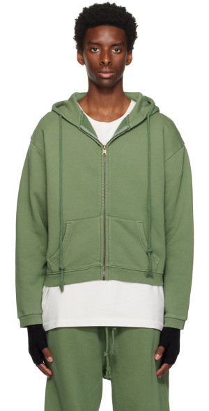 ERL - Green Zip-Up Hoodie