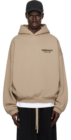 Fear of God ESSENTIALS - Beige Fleece Hoodie