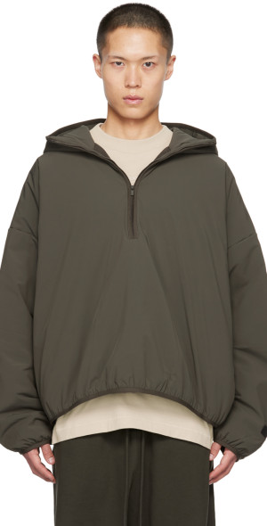 Fear of God ESSENTIALS - Gray Half-Zip Hoodie