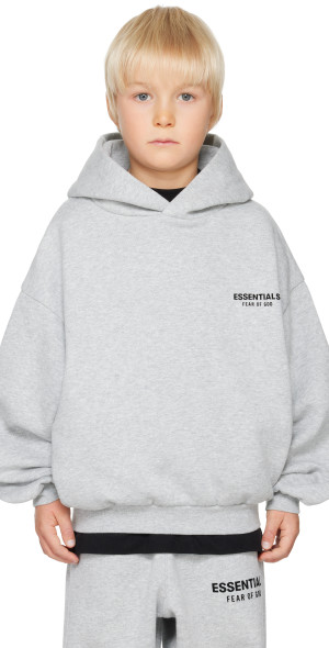 Fear of God ESSENTIALS - Kids Gray Fleece Hoodie