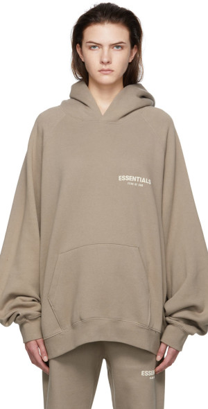 Fear of God ESSENTIALS - Taupe Cotton Hoodie