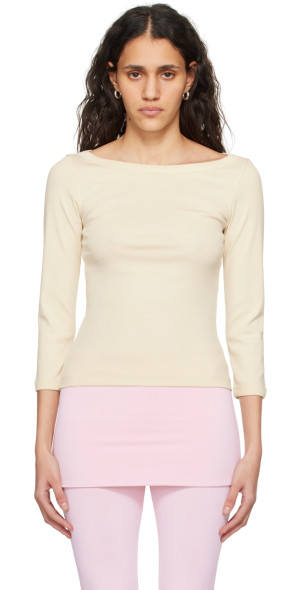 FLORE FLORE - Off-White Steffi Long Sleeve T-Shirt