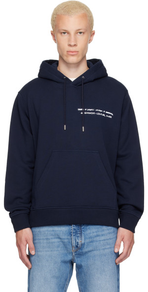 Givenchy - Navy Couture Seam Archive Print Hoodie