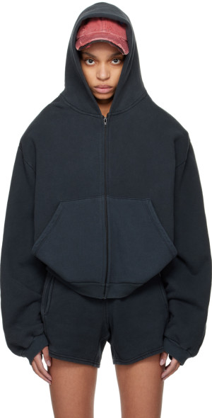GREG ROSS - Black Shoulder Pad Hoodie