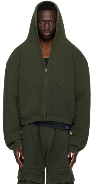 GREG ROSS - Khaki Shoulder Pad Hoodie