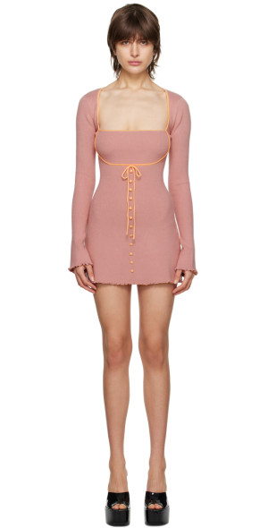 strapless open back dress Daye Midi Dress in Light Coral  Isalis