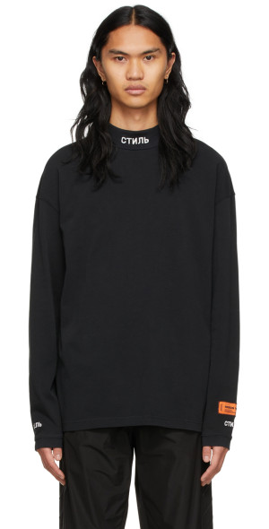 Heron Preston - Black 'Style' Turtleneck Long Sleeve T-Shirt