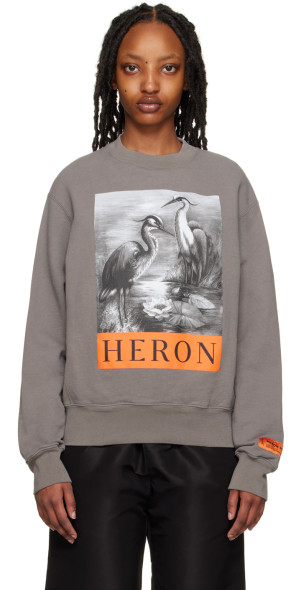 Heron Preston - Gray 'Heron' Sweatshirt Heron Preston - Gray 'Heron' Sweatshirt