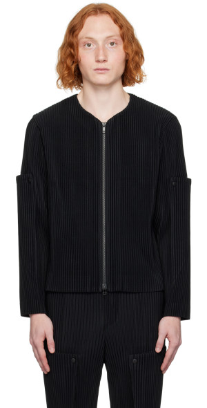 HOMME PLISSÉ ISSEY MIYAKE - Black Unfold Sweater