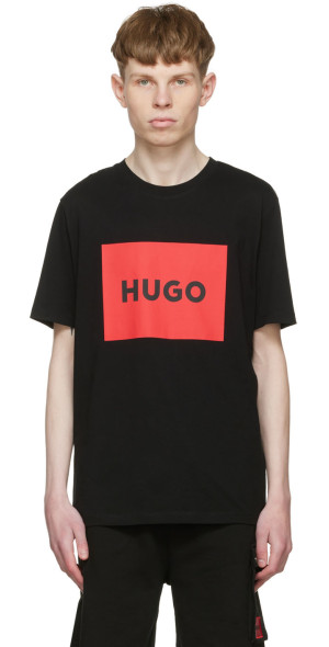 Hugo Tshirt Logo Washed Black