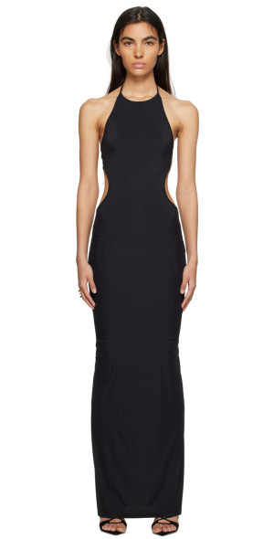 ioannes - Black Halter Neck Maxi Dress