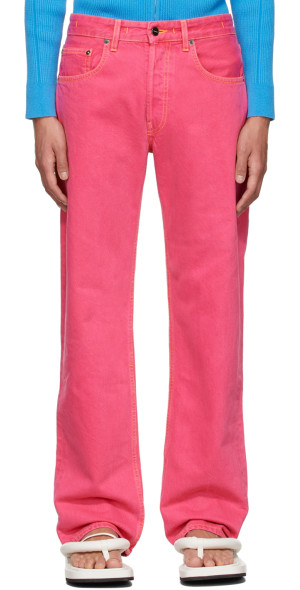 パンツ JACQUEMUS LE DE-NIMES FRESA Jacquemus - Pink Le Splash ' Le De Nîmes Fresa' Jeans