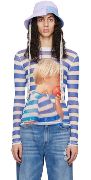 JW Anderson Purple Blue Asymmetric Bucket Hat