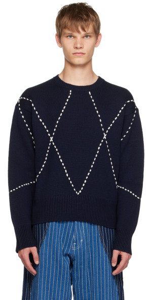 Kenzo - Navy Paris Sashiko Stitch Sweater