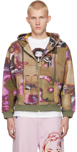 KidSuper - Multicolor Faces Collage Zip Hoodie