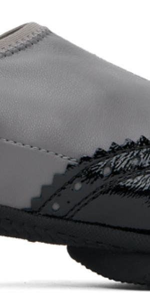 Kiko Kostadinov - Gray & Black Sonia Slip On Brogues
