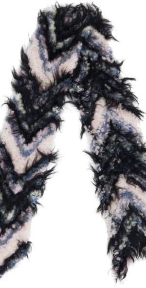 Kiko Kostadinov - Multicolor Chevron Knit Scarf