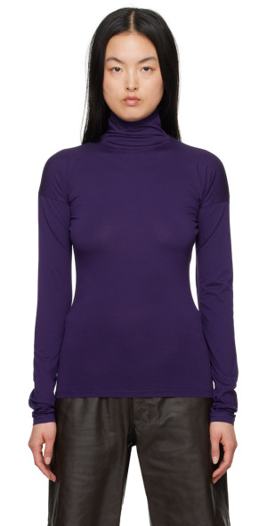 LEMAIRE - Purple Second Skin Turtleneck