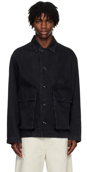 LEMAIRE ルメール BOXY JACKET BLACK DENIM M Lemaire Boxy Jacket | Black | Canoe Club