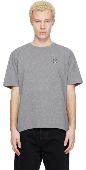 Maison Kitsuné - Gray Fox Head Comfort T-shirt