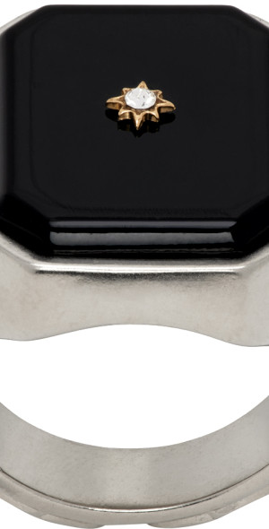 Maison Margiela - Silver Enamel Animation Signet Ring