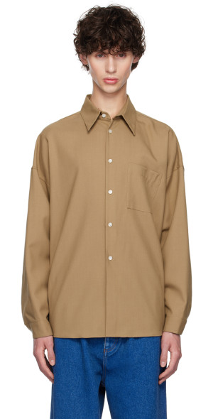 トップス MARNI Tropical Wool Shirt Marni - Beige Tropical Wool Shirt
